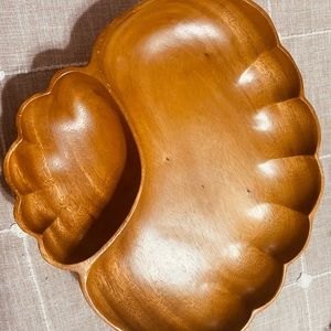 Boho Wood carved tray